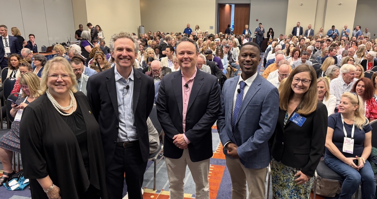 Cyndee Haydon with NAR Regulatory Issues Forum AI regulation panelists Adam Thierer R Street Institute Sipho Simela Matrix Rental Solutions Travis Hall Center for Democracy and Technology Erin Stumpf, Forum Vice-Chair standing-room crowd REALTORS Legislative Meetings Washington DC 2026